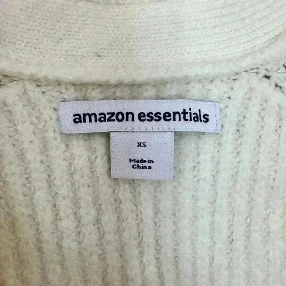 Amazon Essentials Women's Soft Touch Ribbed Blouson Cardigan Beige Size XS - Picture 9 of 12